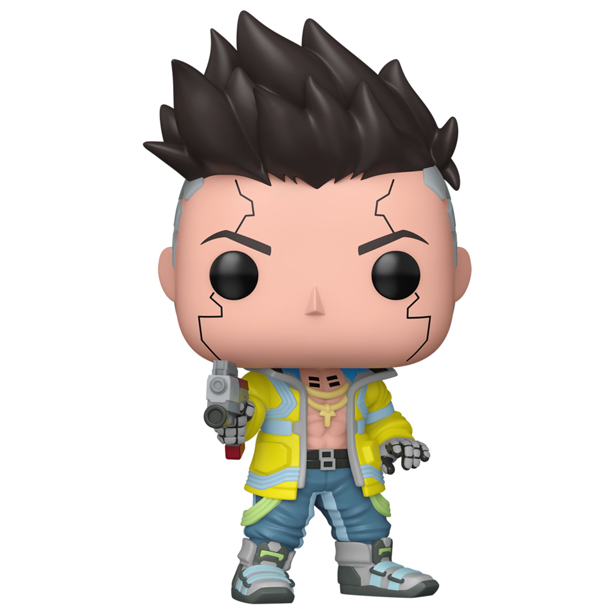 Funko Pop David Martinez #2581 fuera de caja fondo blanco con pistola Yukimura Funko Pop David Martinez #2581 fuera de caja fondo blanco con pistola Yukimura